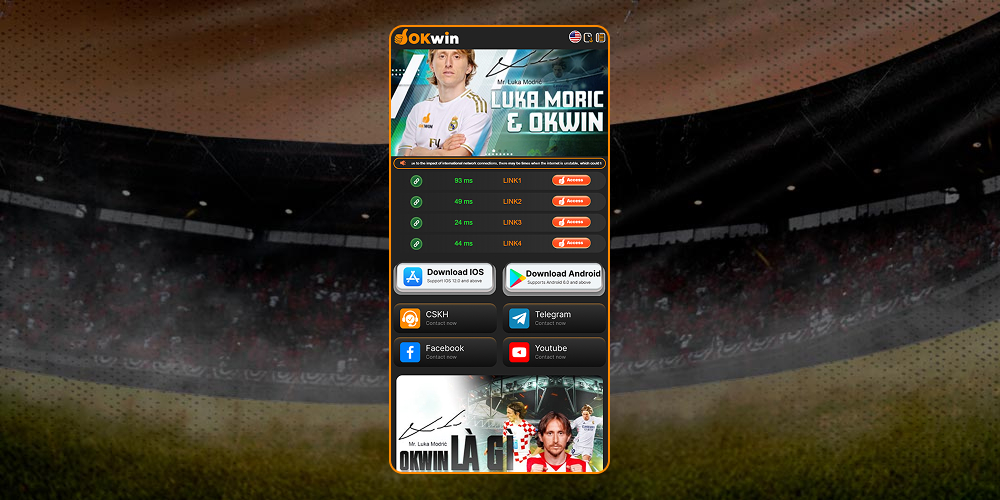 Head over to the official OK Win Casino homepage.